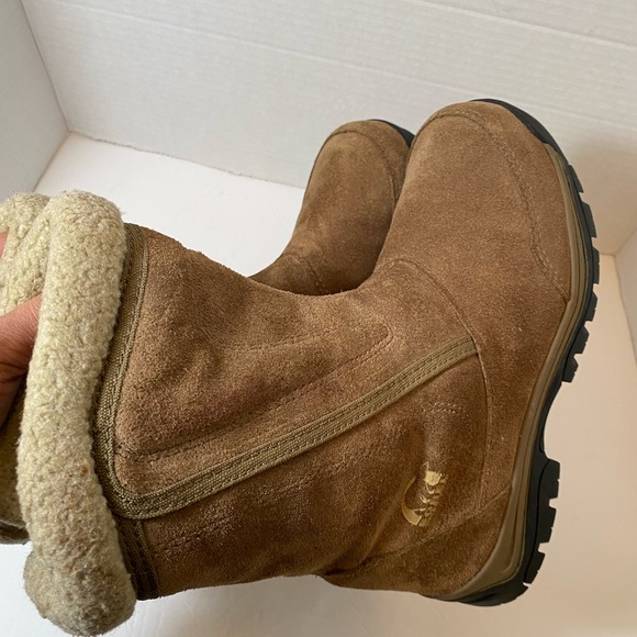 Sorel Women’s Water Fall Insulated Tan-Brown Suede Leather Winter Snow Boot Sz 7 - Picture 5 of 9